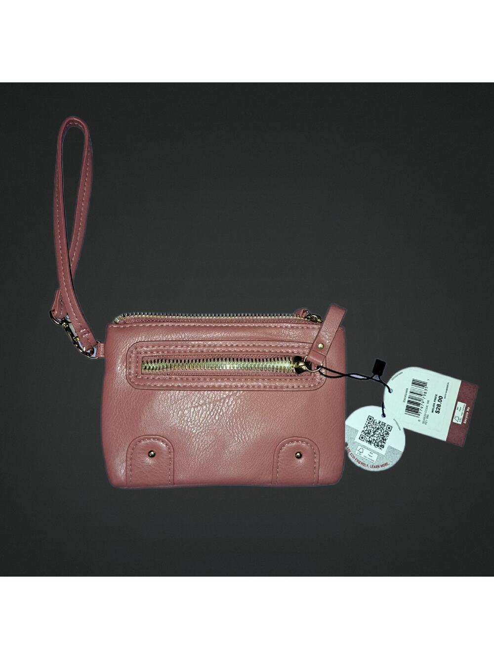 Womens RFID Blocking Money Coin & Card Holder Dusty Rose or Muave Color